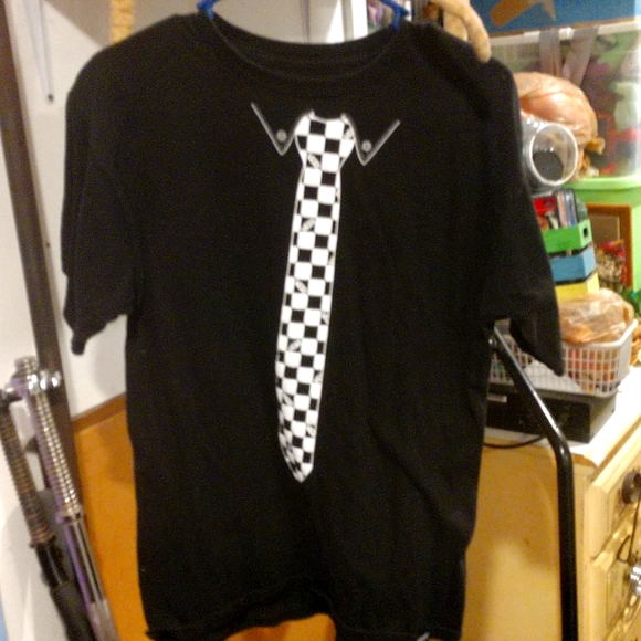 Vans Other - Vans Black and White checkered tie t-shirt